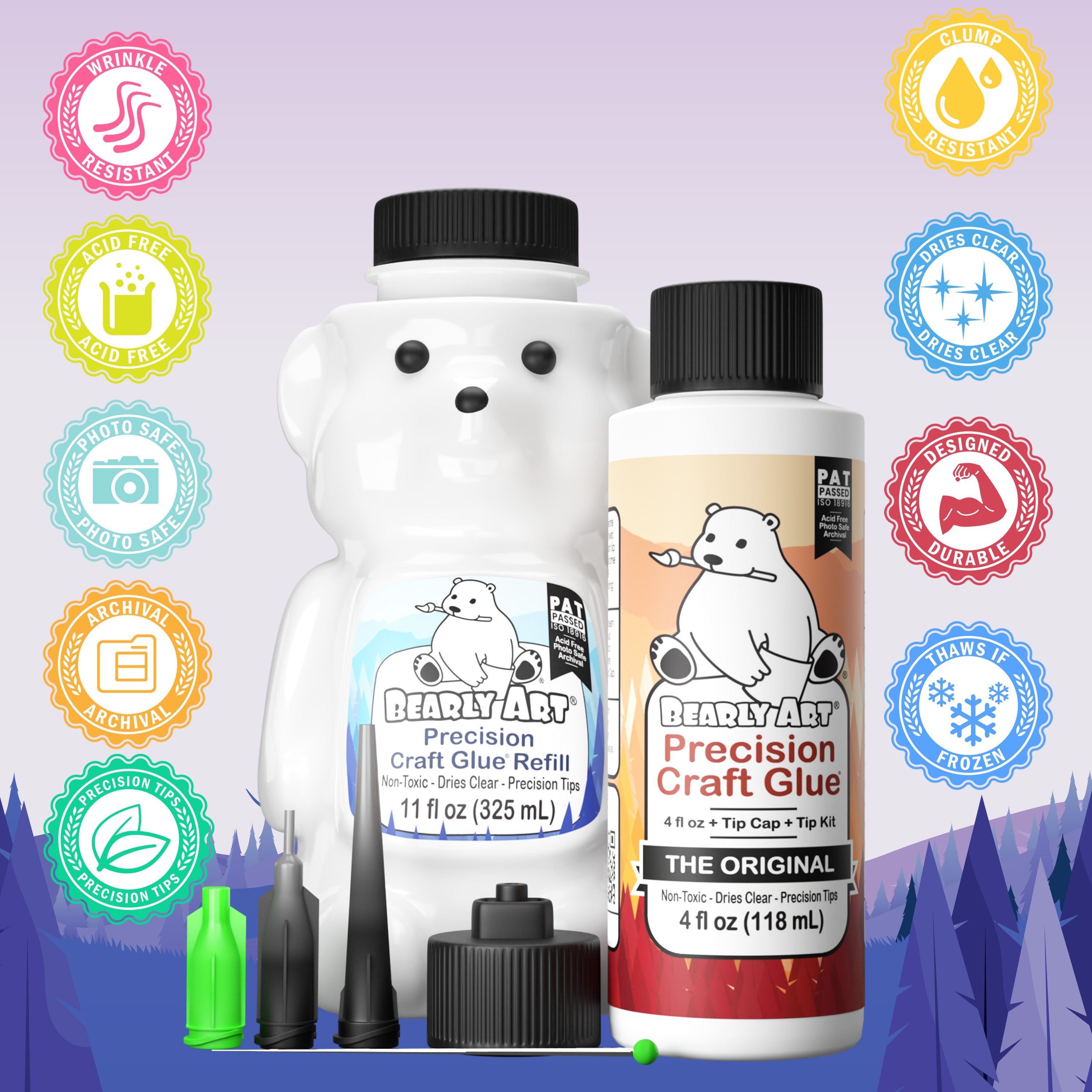 Bearly Art Precision Craft Glue - THE BUNDLE