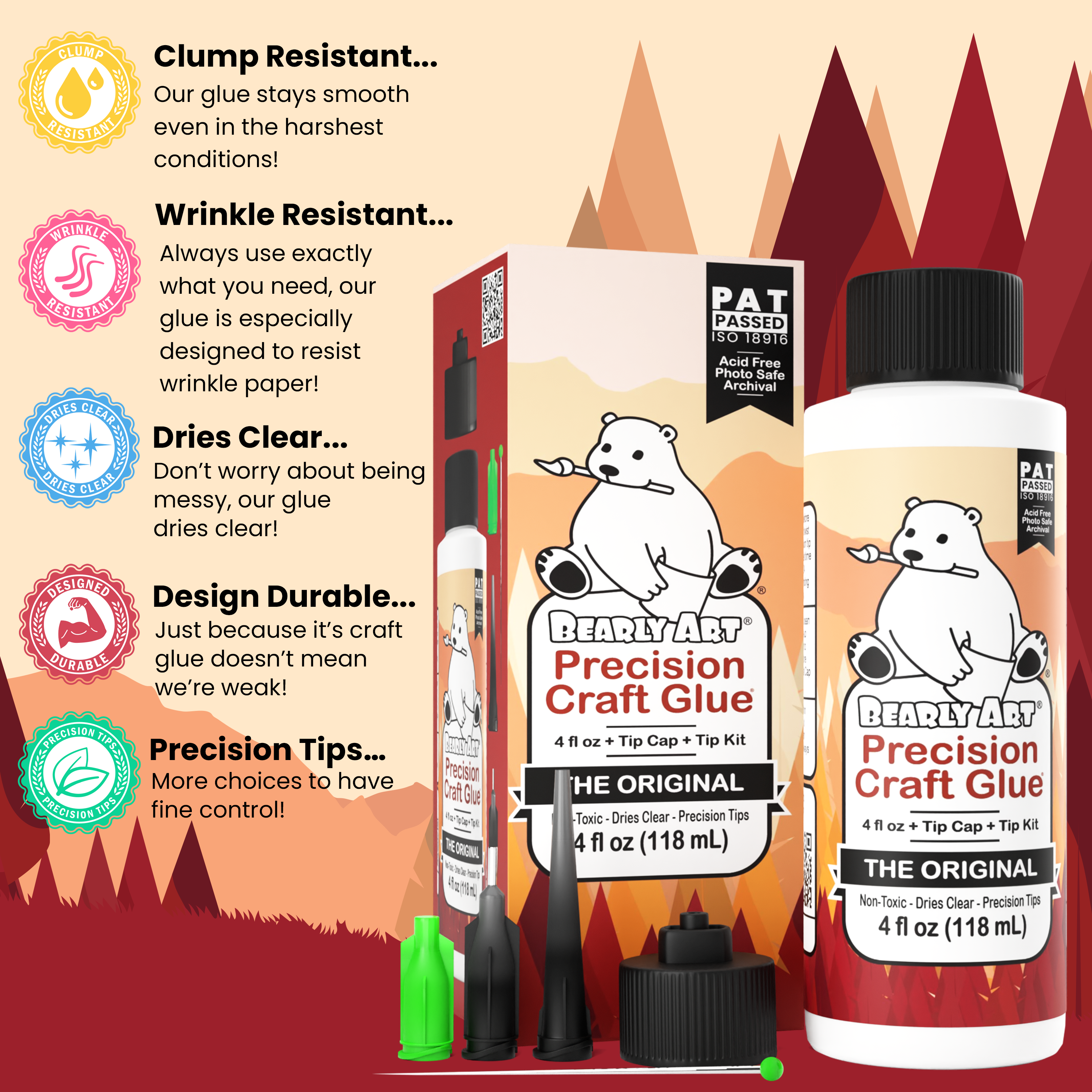 Bearly Art Precision Craft Glue - THE ORIGINAL