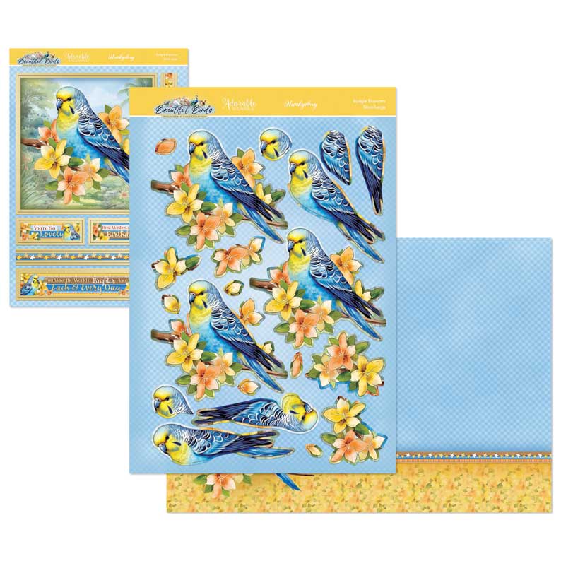 Beautiful Birds Deco-Large Set - Budgie Blossoms