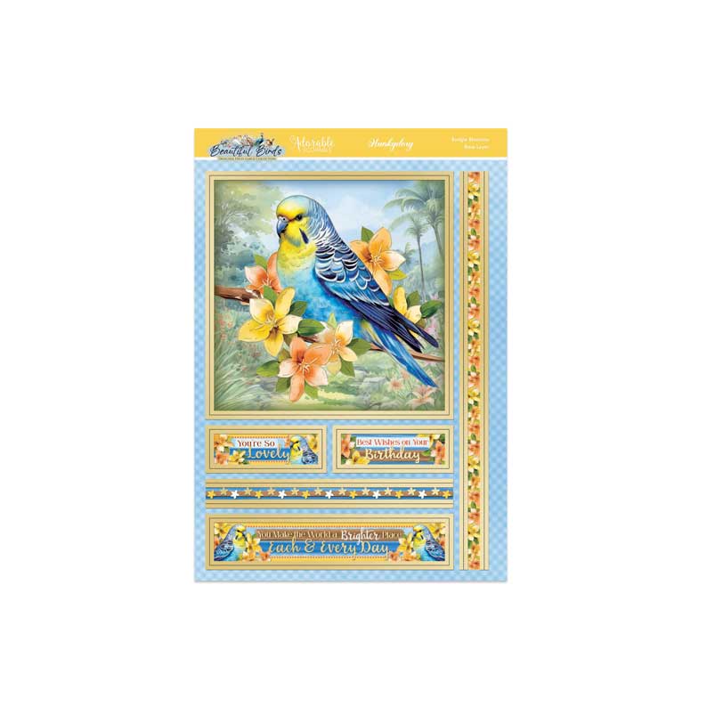 Beautiful Birds Deco-Large Set - Budgie Blossoms