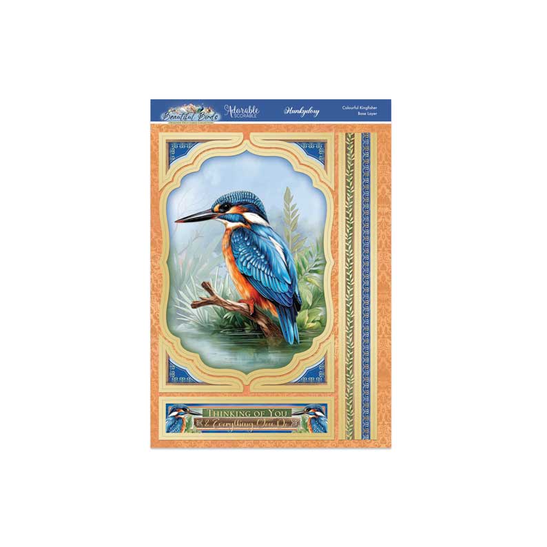 Beautiful Birds Deco-Large Set - Colourful Kingfisher