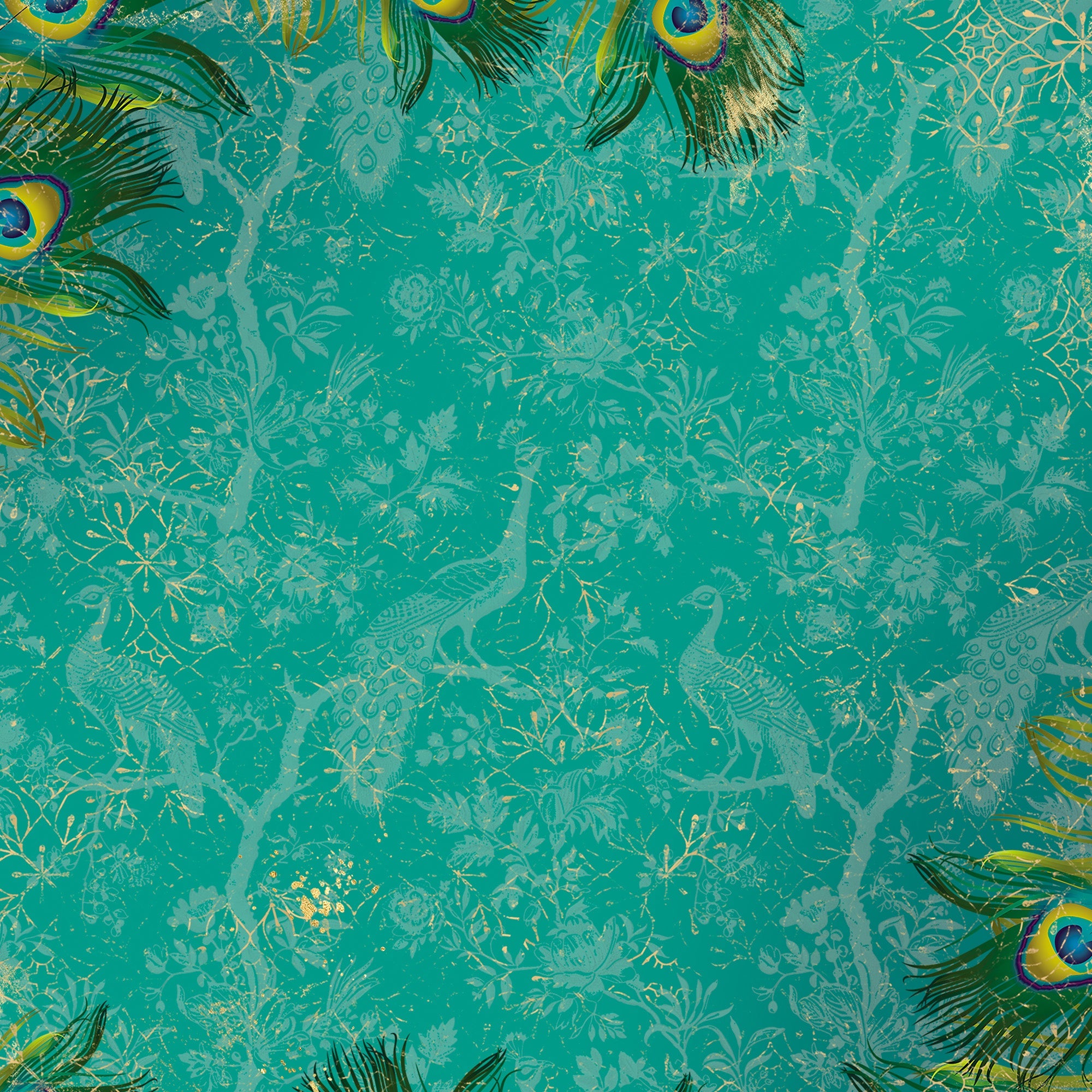 Graceful Plumes Paper Pad 12”x12”