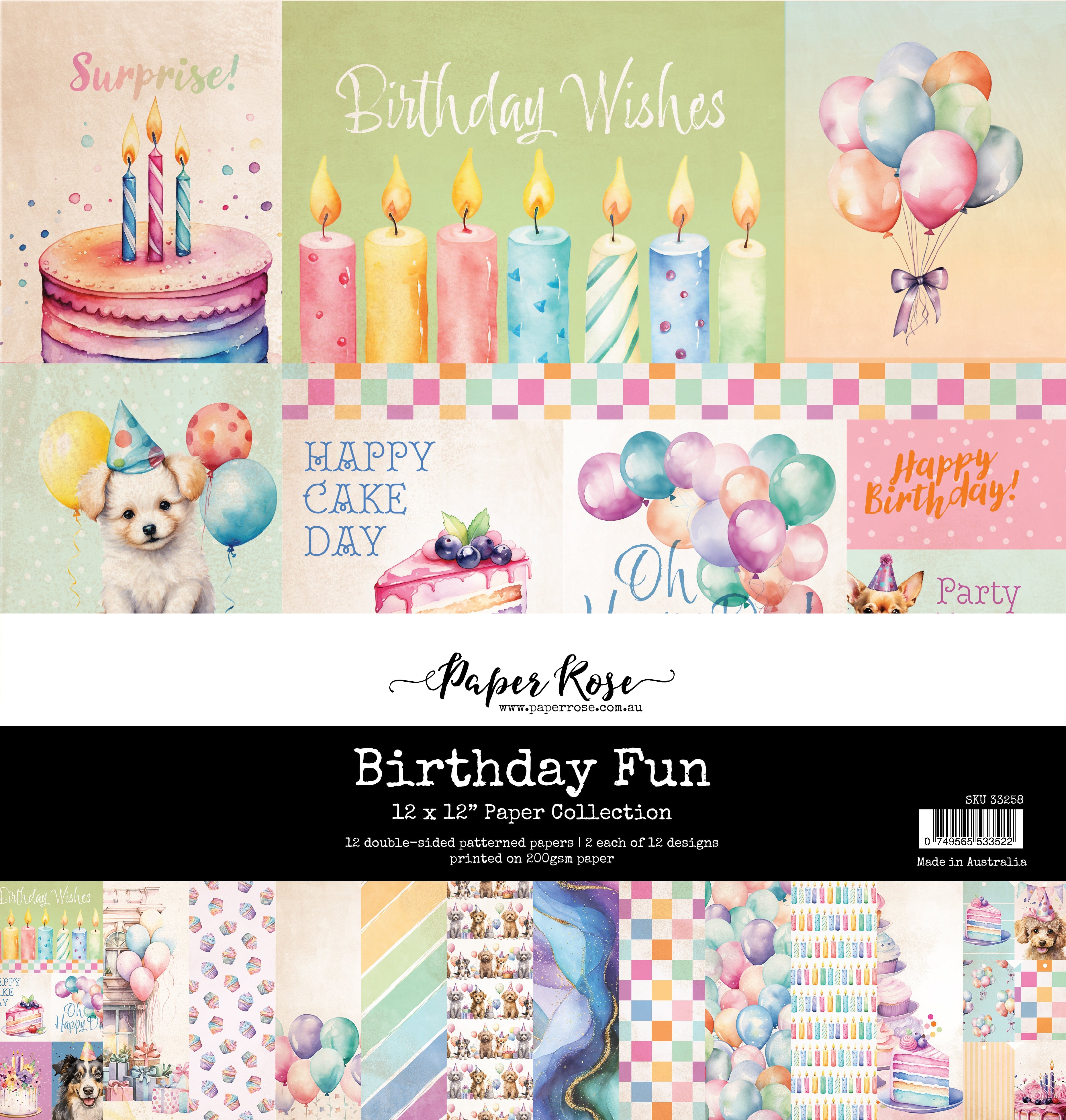 Birthday Fun 12x12 Paper Collection 33258