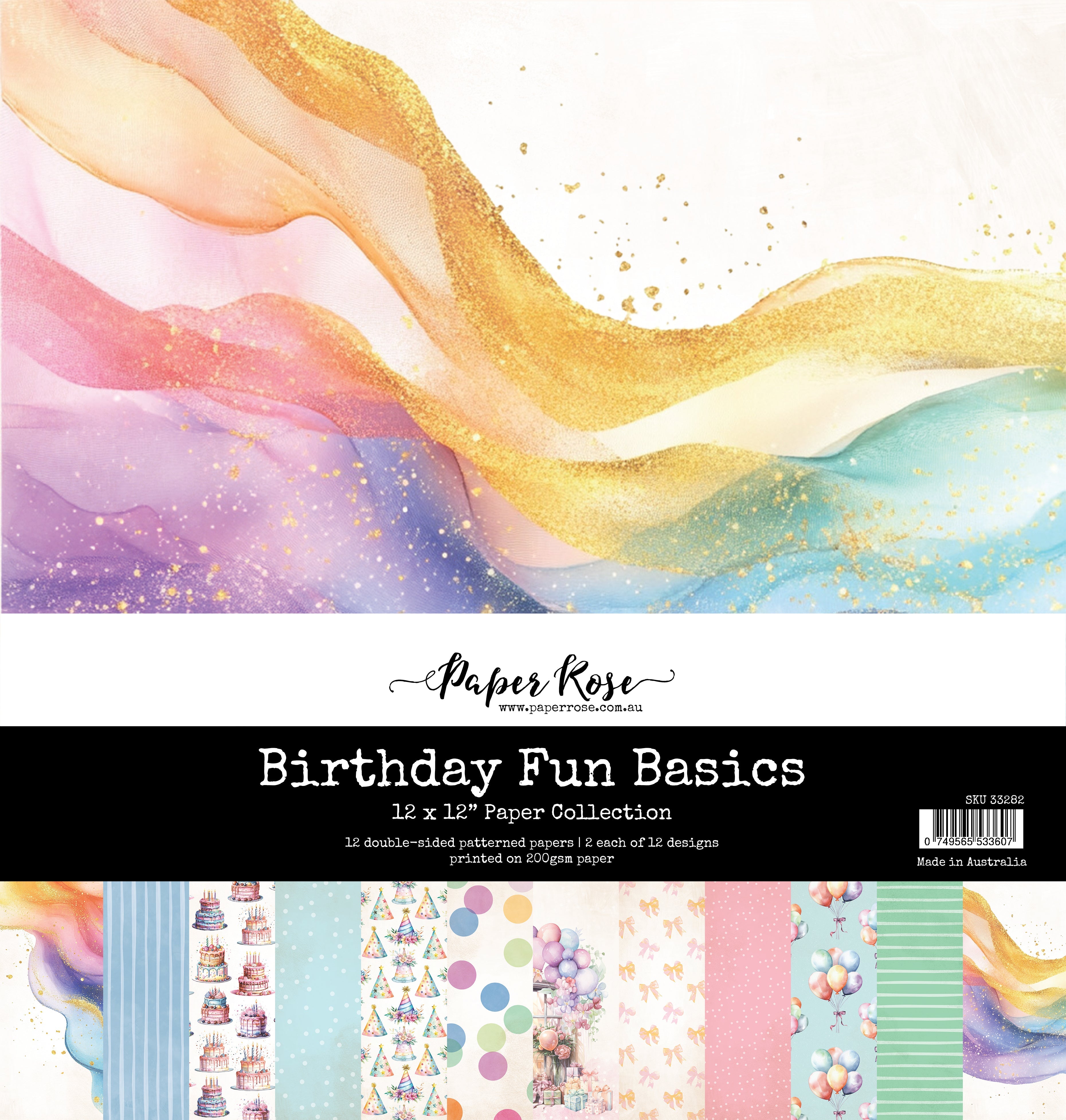 Birthday Fun Basics 12x12 Paper Collection 33282