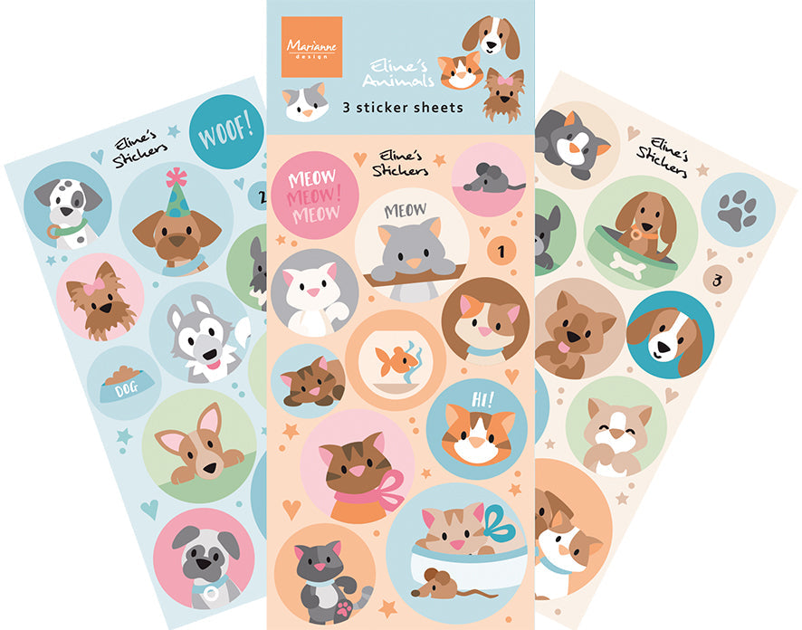 Marianne Design Stickers - Eline's Cats & Dogs