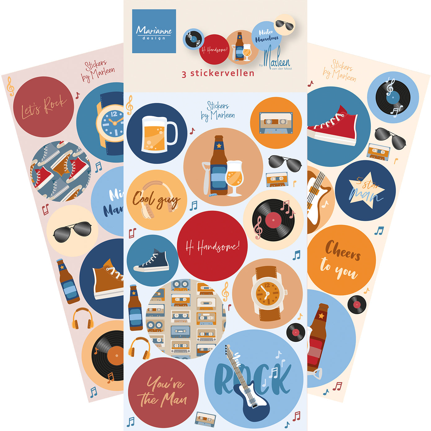 Marianne Design Stickers - Hi Handsome! by Marleen