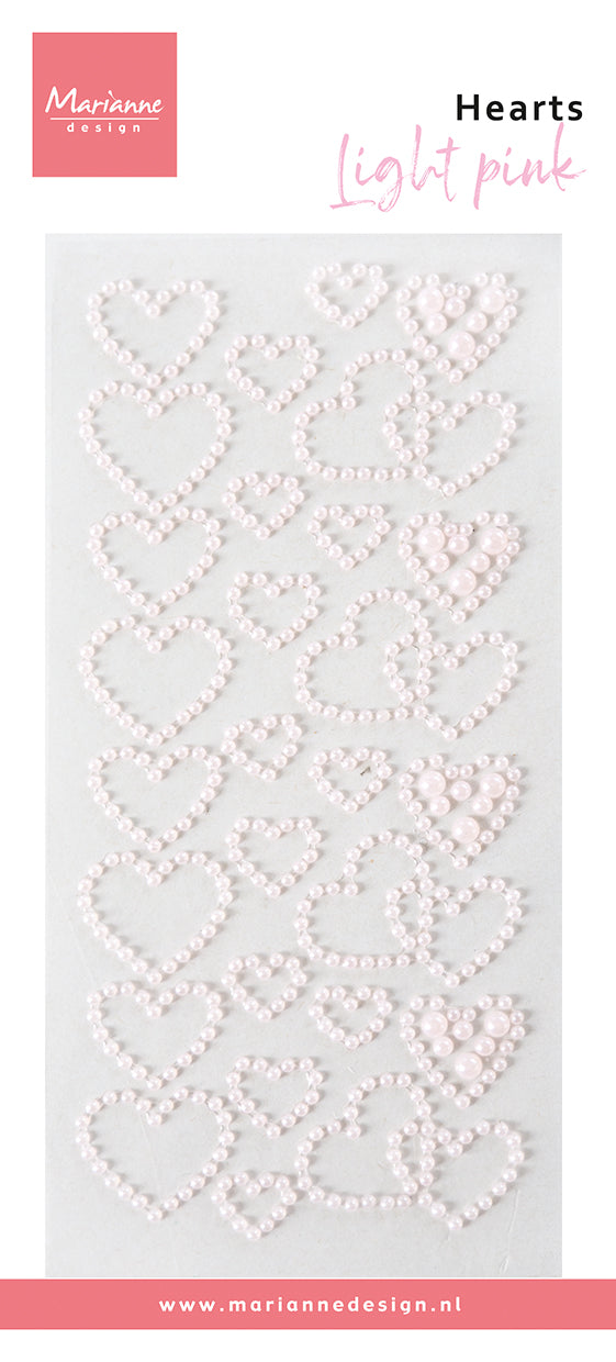 Marianne Design Hearts Pearls - Light Pink