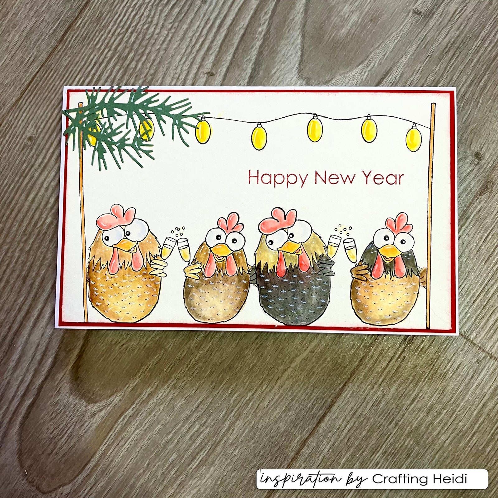 Vaessen Creative • Clear Stamps Christmas Chickens 2 10pcs