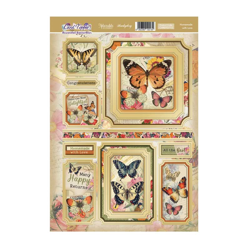 Handmade with Love Card Topper Sheet