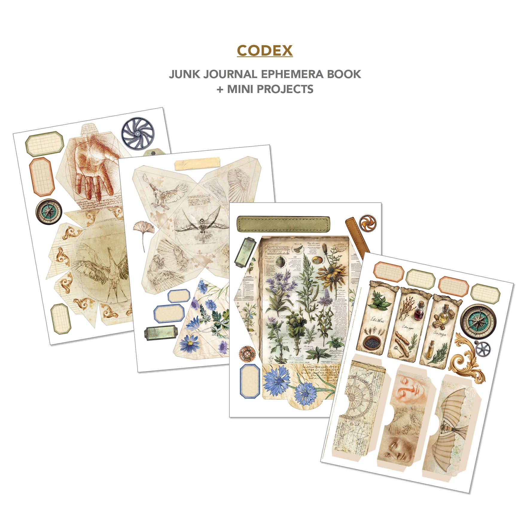 Codex Junk Journal & Ephemera Book A4 32/Pkg