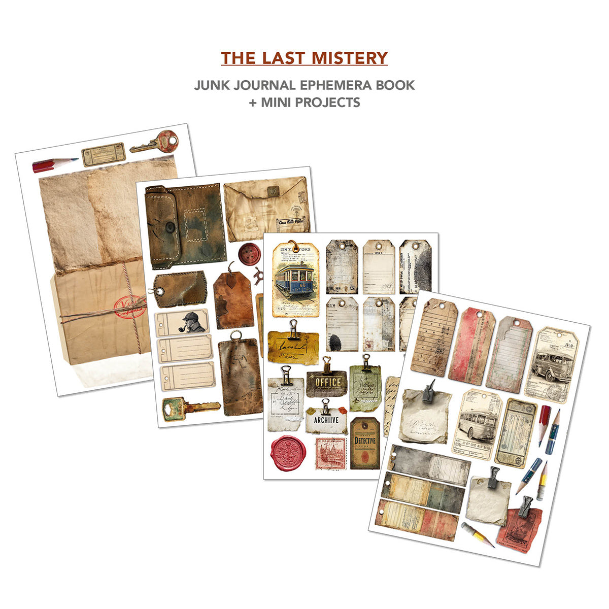The Last Mystery Junk Journal & Ephemera Book A4 32/Pkg