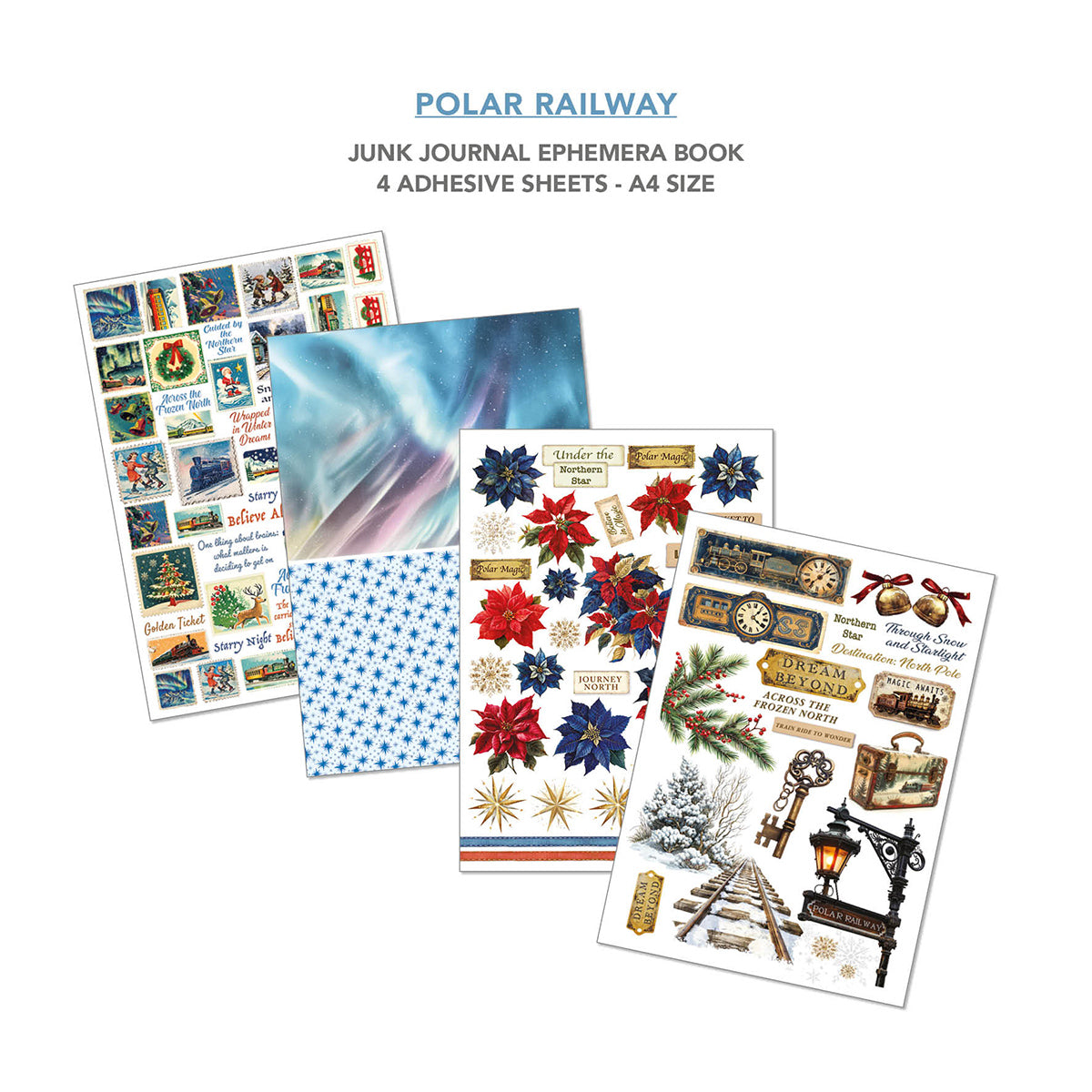 Polar Railway Junk Journal & Ephemera Book A4 32/Pkg