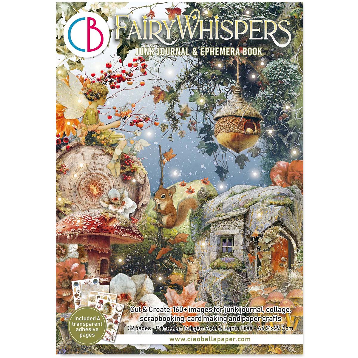 Fairy Whispers Junk Journal & Ephemera Book A4 32/Pkg