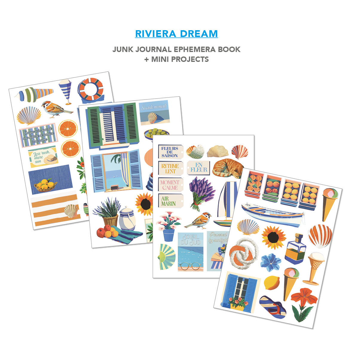 Riviera Dream Junk Journal & Ephemera Book A4 32/Pkg