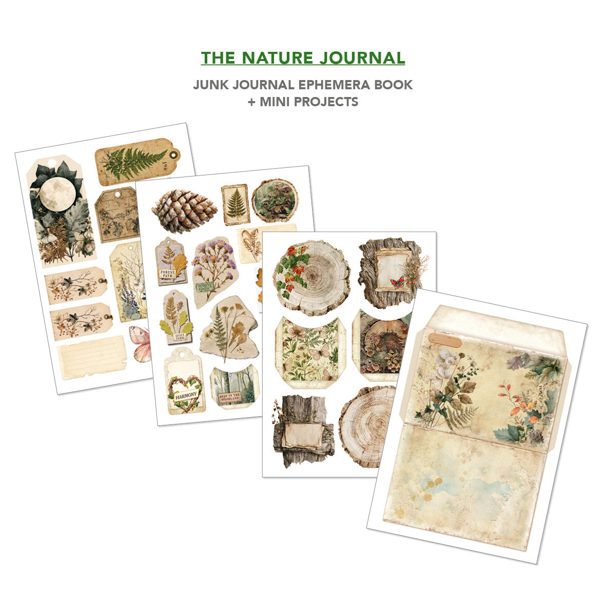 The Nature Journal Junk Journal & Ephemera Book A4 32/Pkg