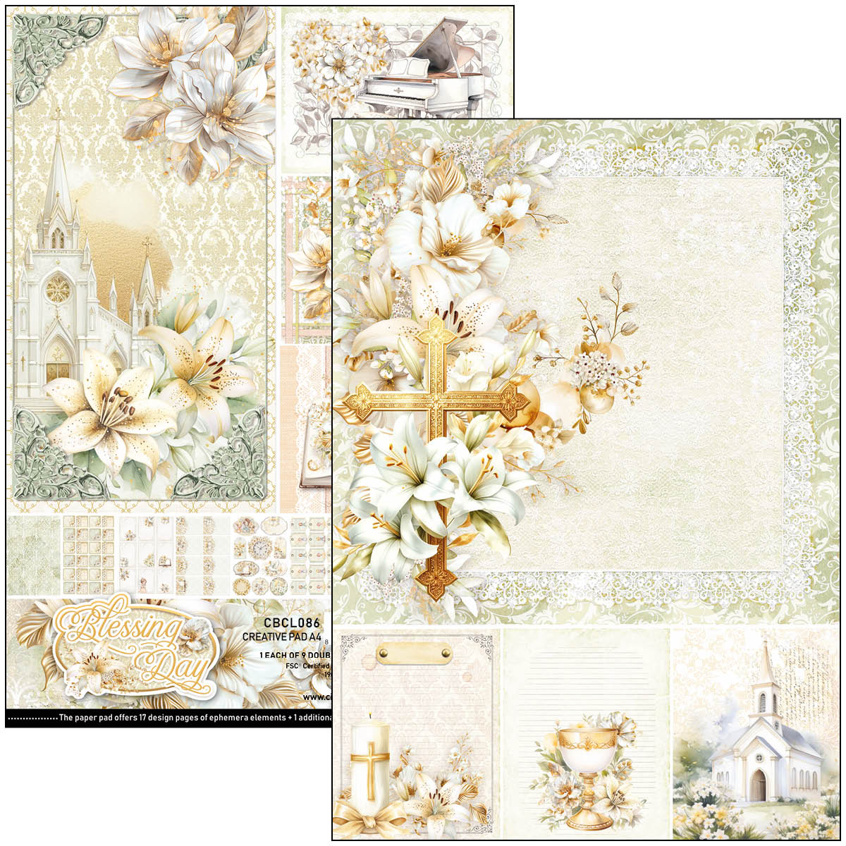 Blessing Day Creative Pad A4 9/Pkg