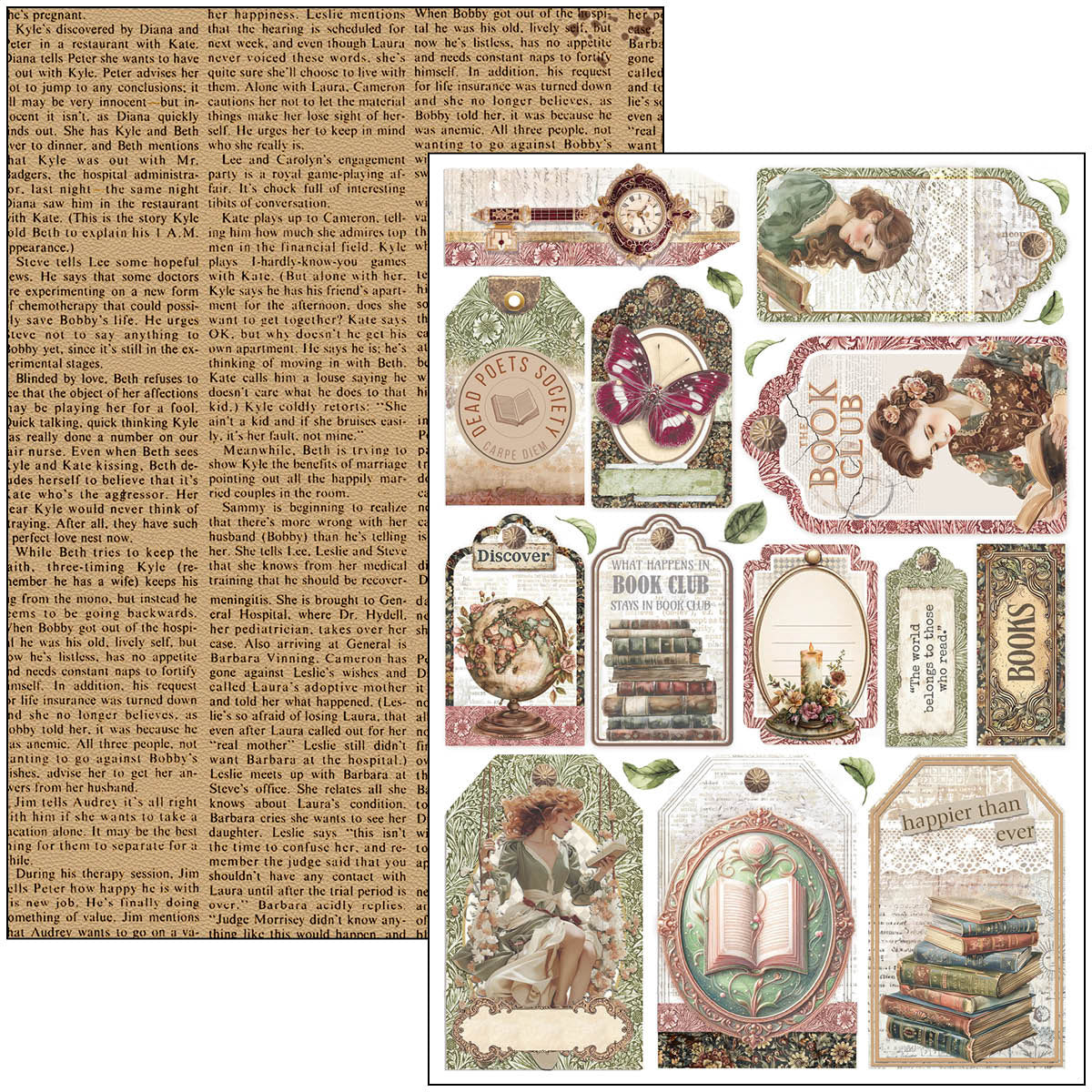 Book Lovers Creative Pad A4 9/Pkg