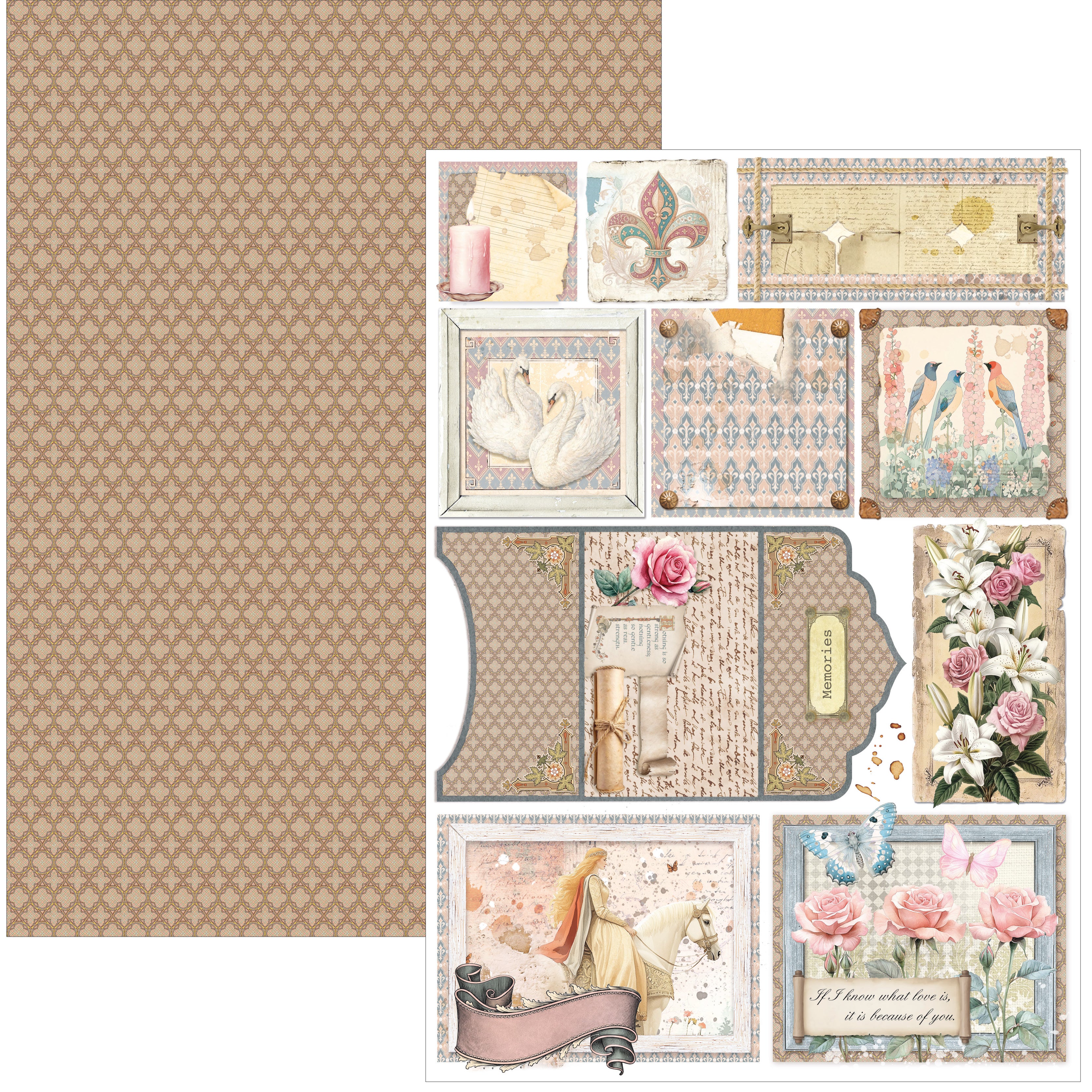 Courtly Love Creative Pad A4 9/Pkg