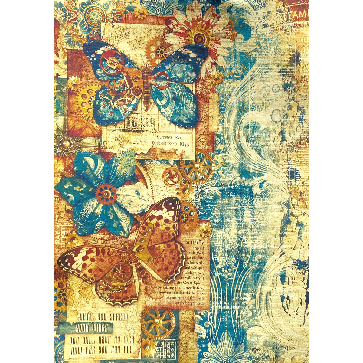 Deluxe Esprit de Voyage Paper Gold A4 5/Pkg