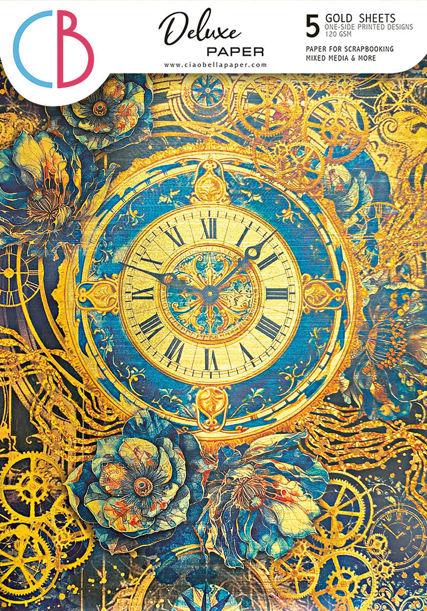 Deluxe Celestial Paper Gold A4 5/Pkg