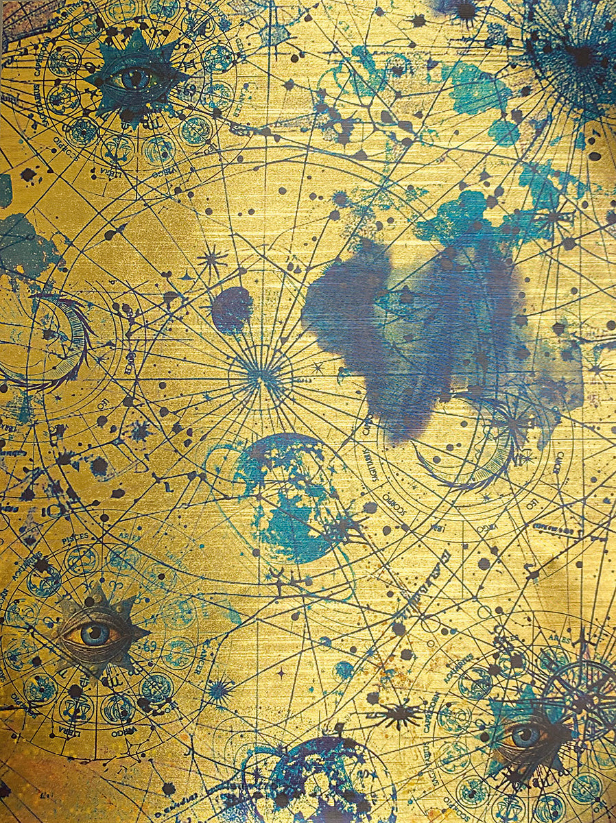 Deluxe Celestial Paper Gold A4 5/Pkg