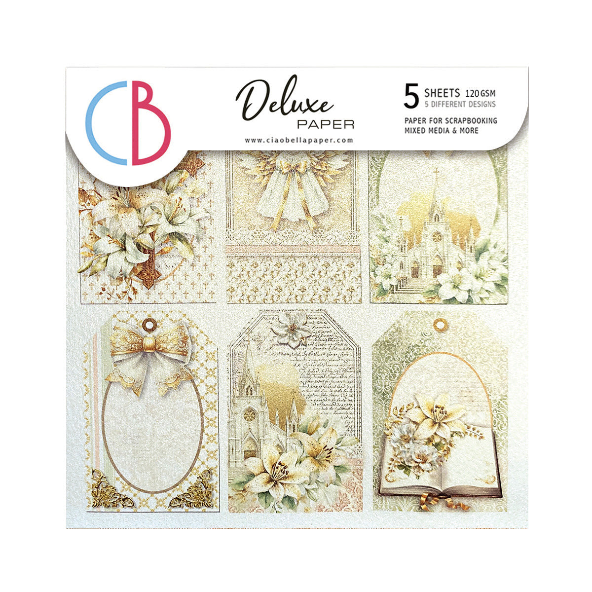 Deluxe Blessing Day Paper Pearl 6"x6" 5/Pkg