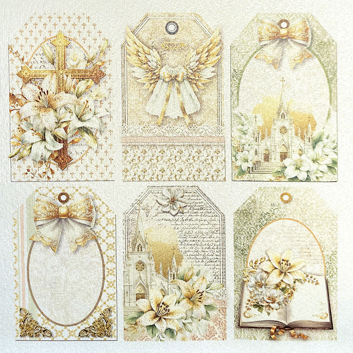 Deluxe Blessing Day Paper Pearl 6"x6" 5/Pkg