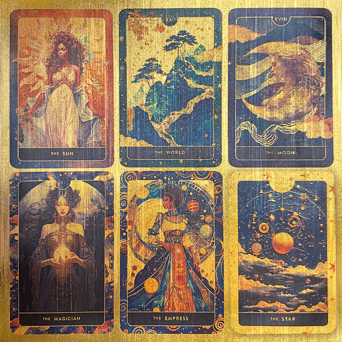 Deluxe Celestial Paper Gold 6"x6" 5/Pkg