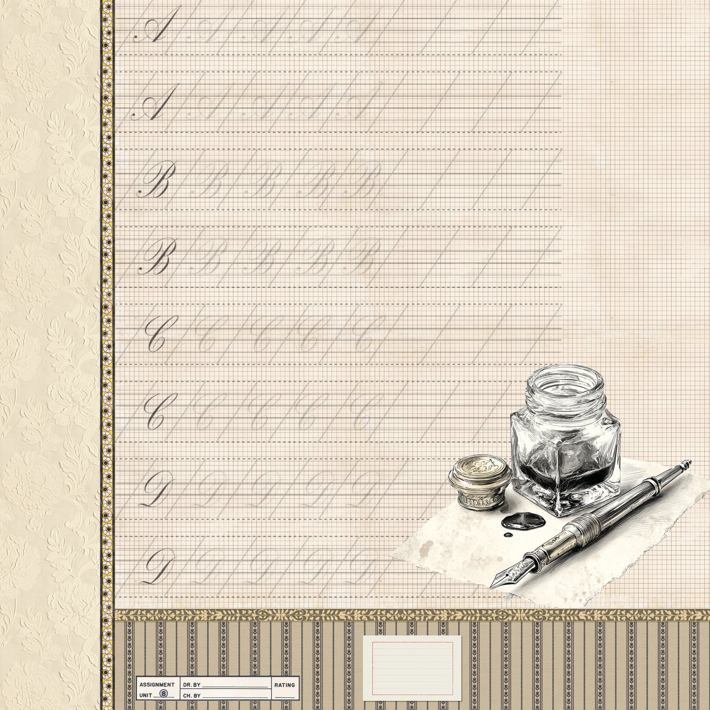 Typographic Pad 8"x8" 12/Pkg