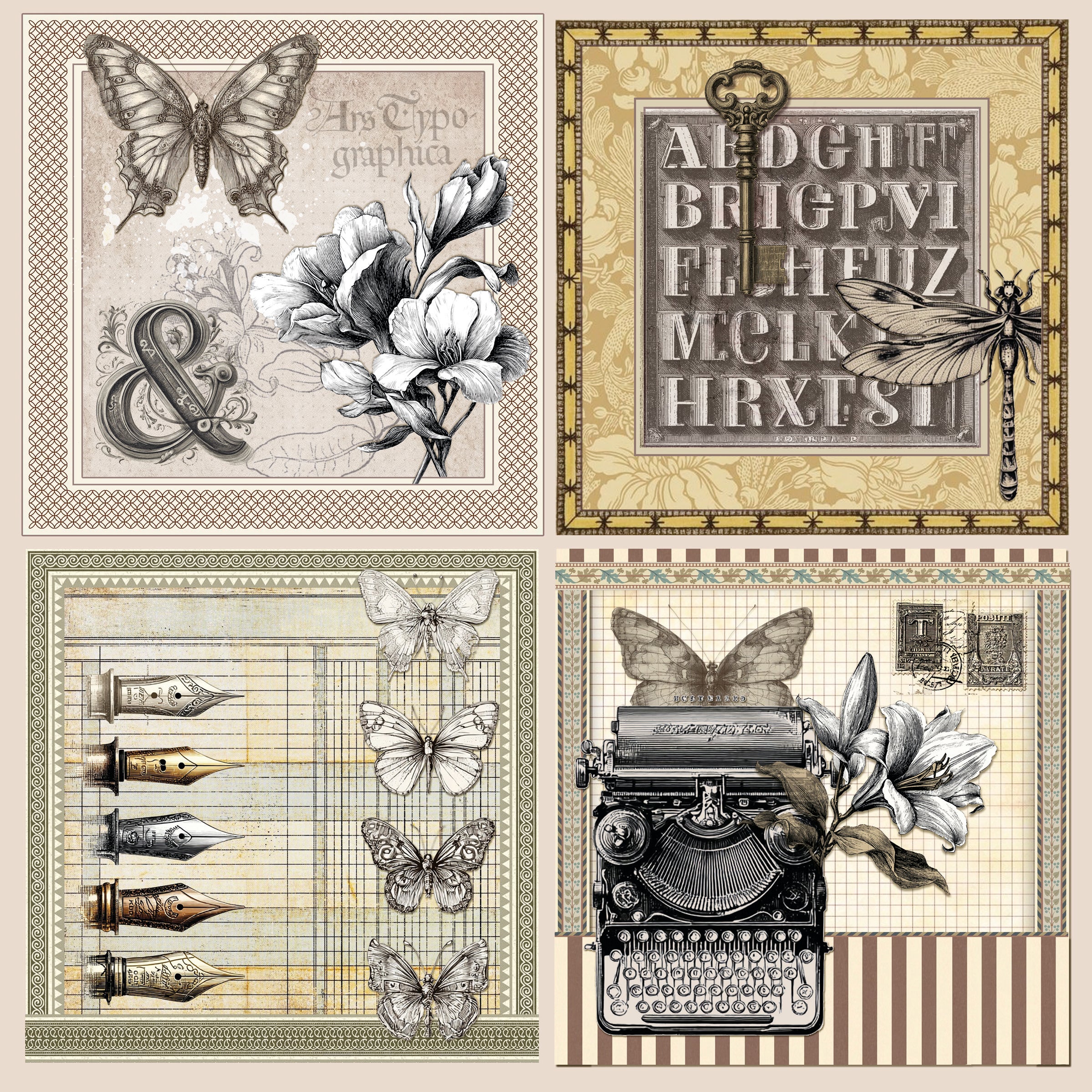 Typographic Pad 8"x8" 12/Pkg
