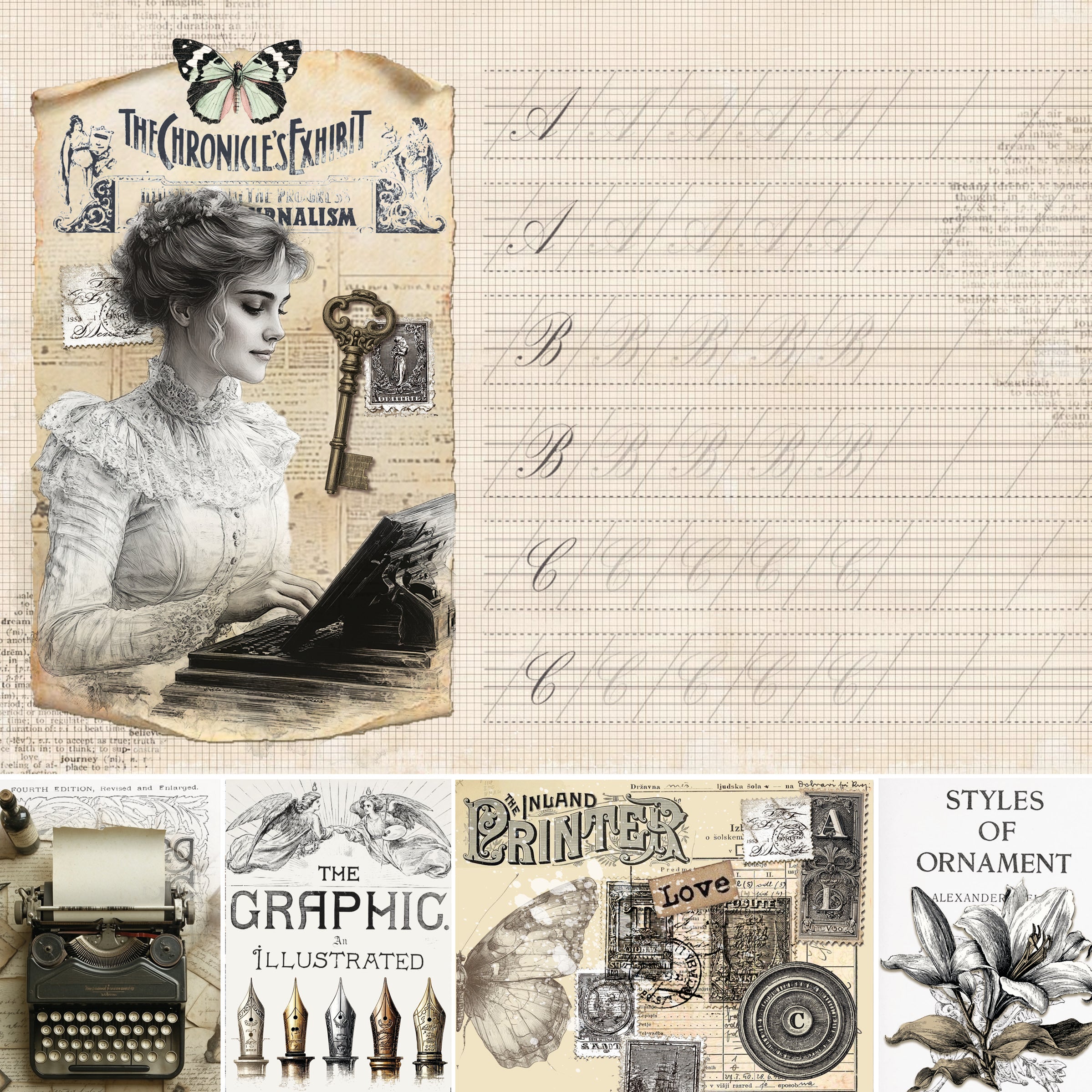 Typographic Pad 8"x8" 12/Pkg