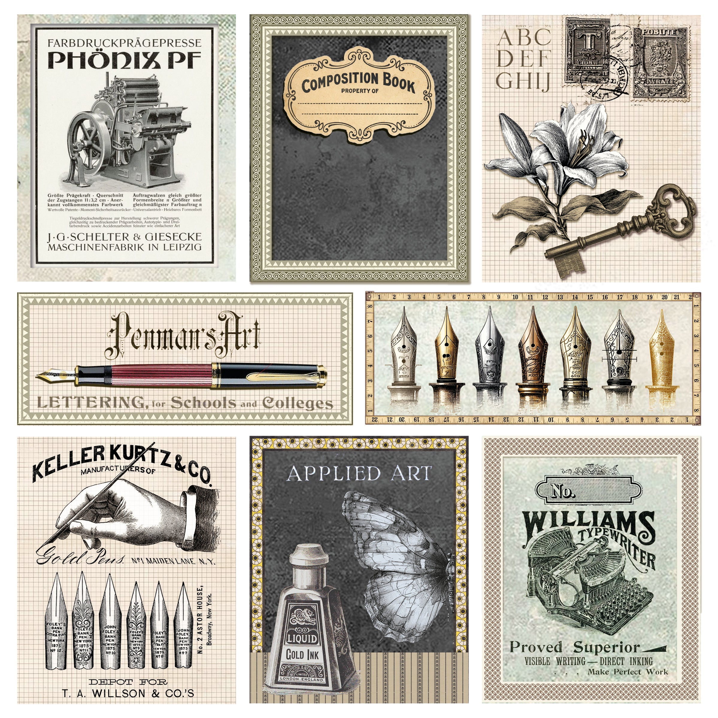 Typographic Pad 8"x8" 12/Pkg