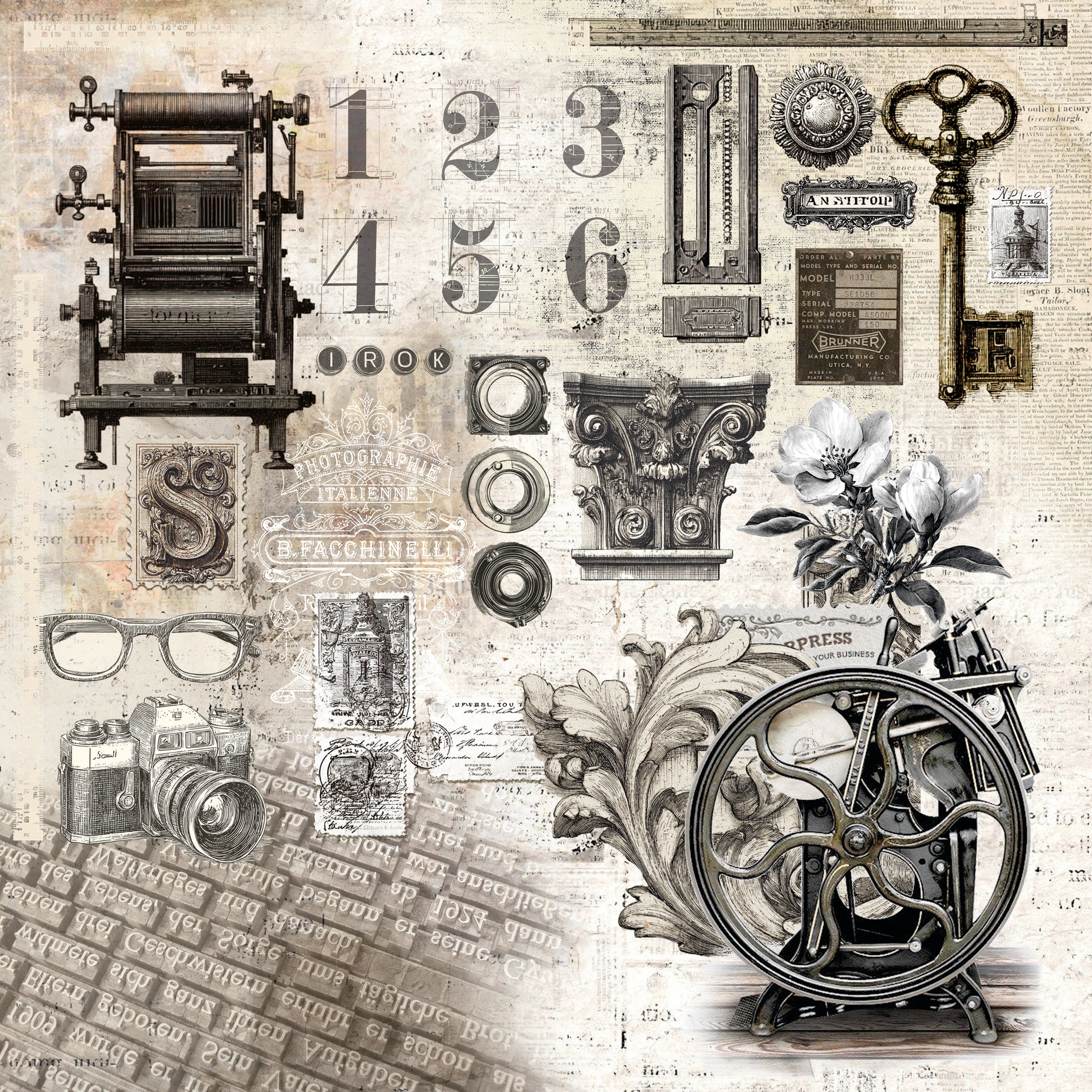 Typographic Pad 8"x8" 12/Pkg