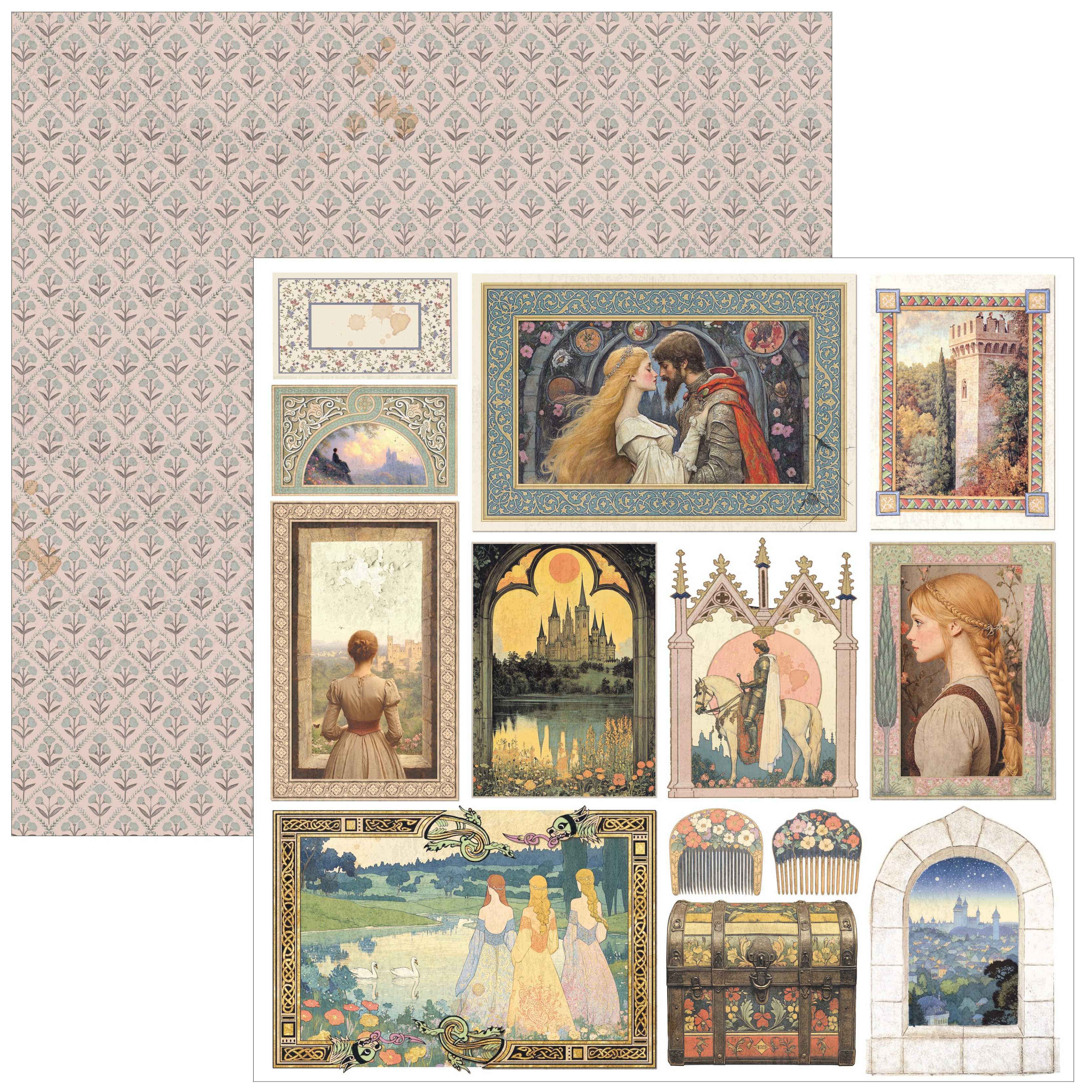Courtly Love Pad 8"x8" 12/Pkg
