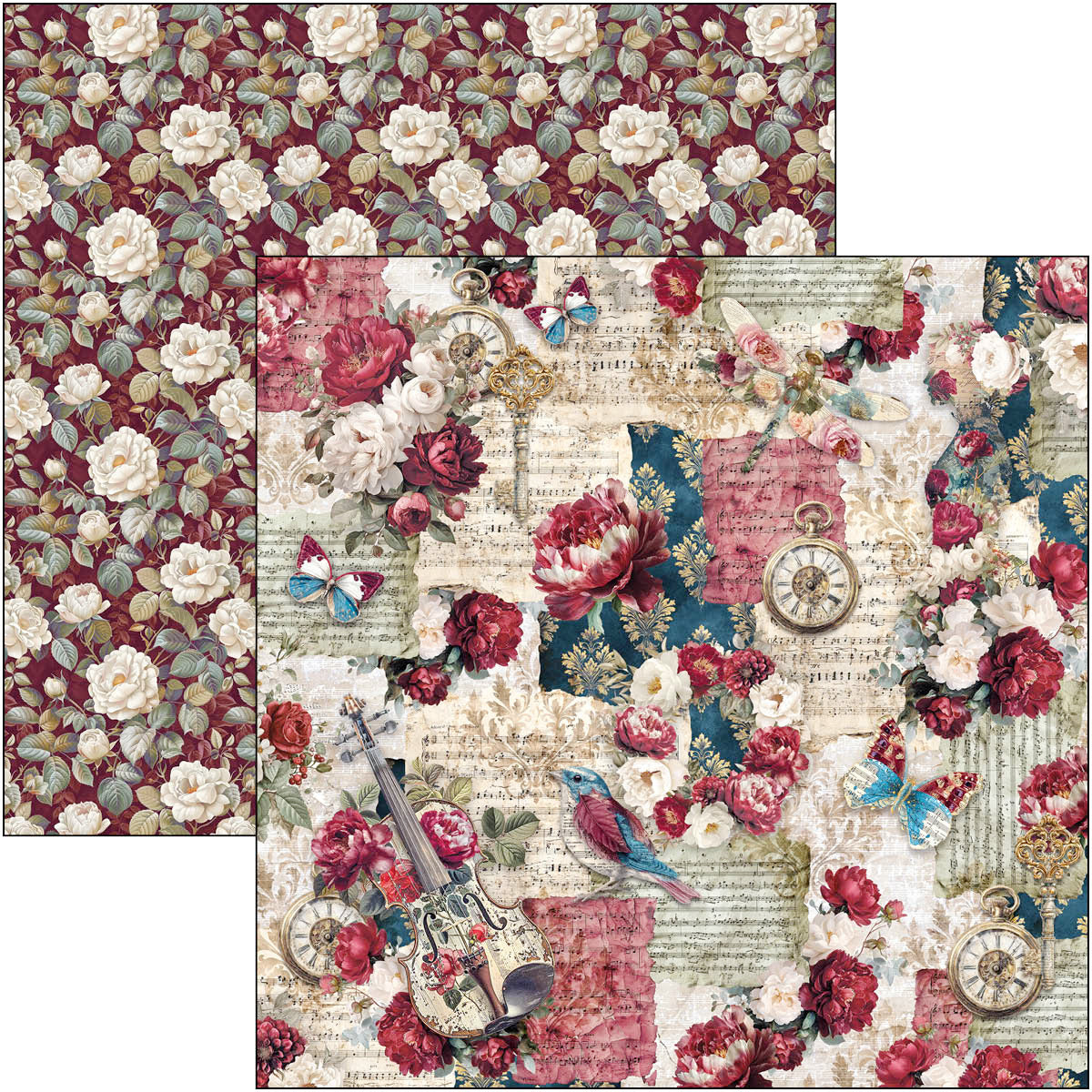 Bohemian Burgundy Pad 8"x8" 12/Pkg