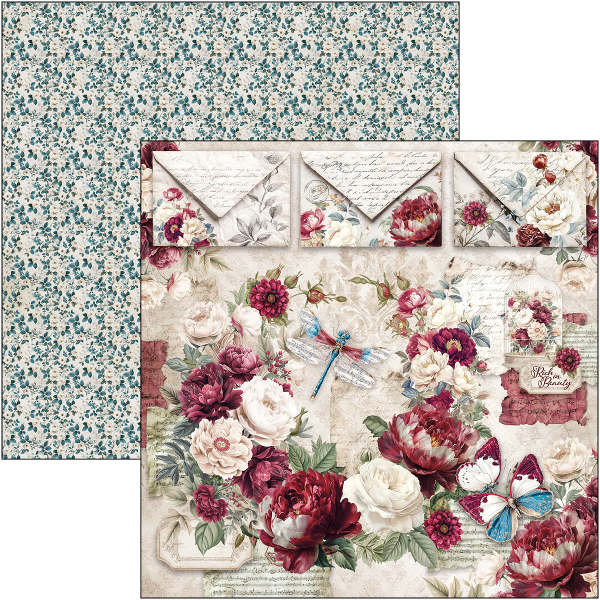 Bohemian Burgundy Pad 8"x8" 12/Pkg