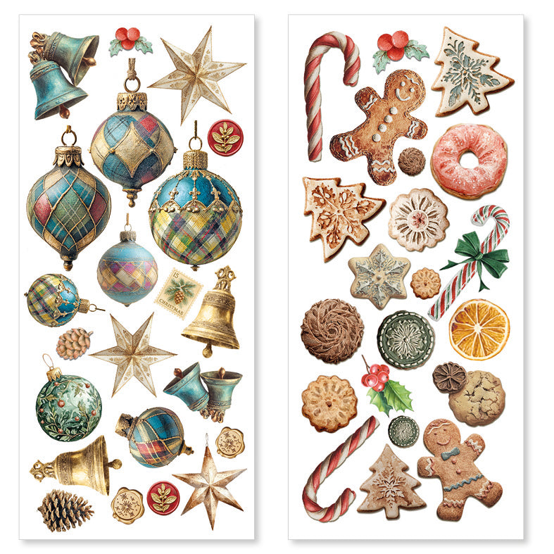 Merry & Bright Art Stickers Transparent Adhesive Sheets 5/Pkg