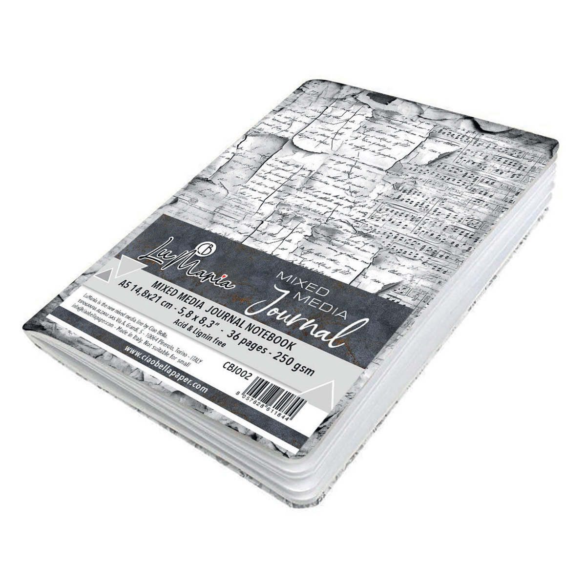 Mixed Media Journal Notebook A5 5.8x8.3” 36/Pkg 250GSM