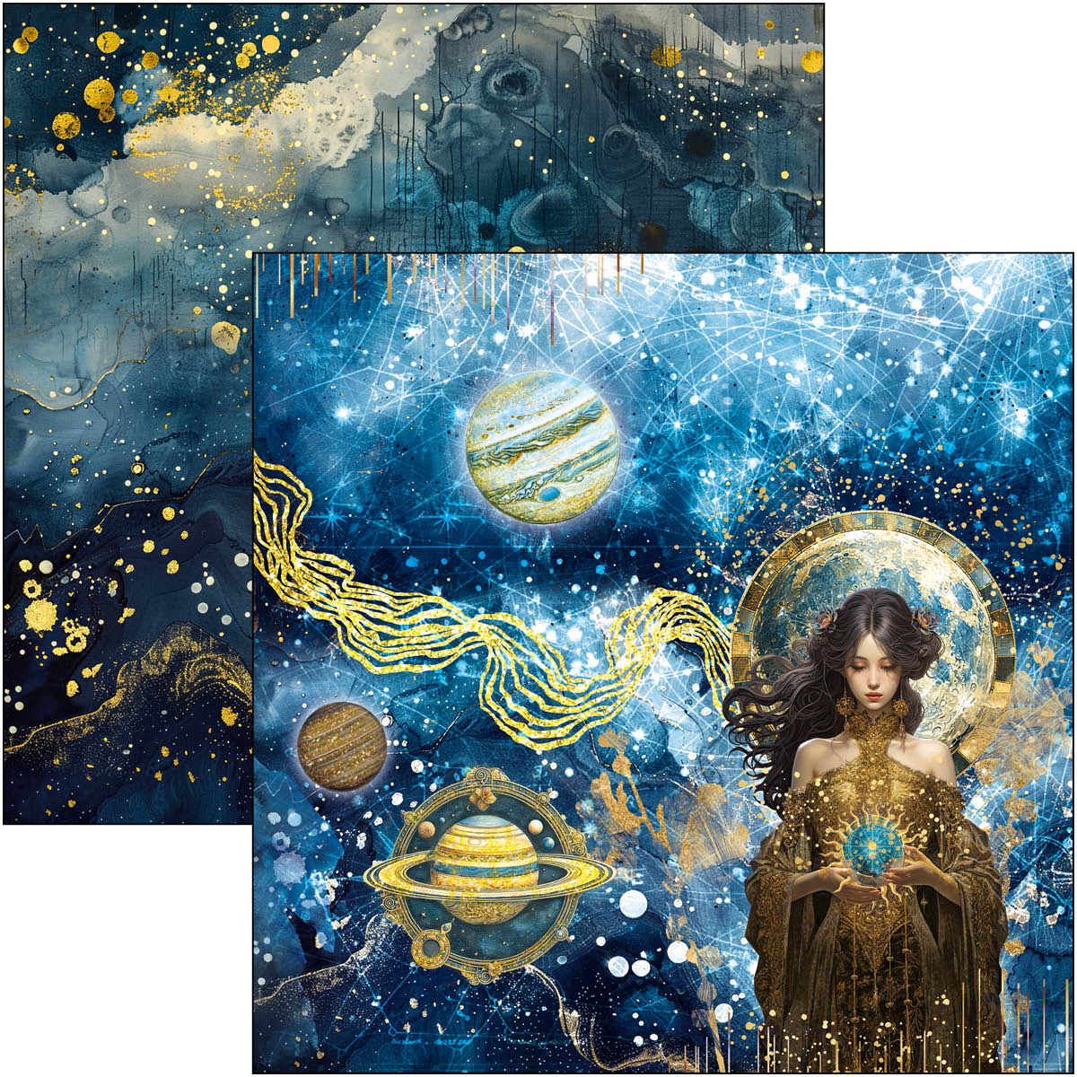 Celestial Paper Pad 12"x12" 12/Pkg