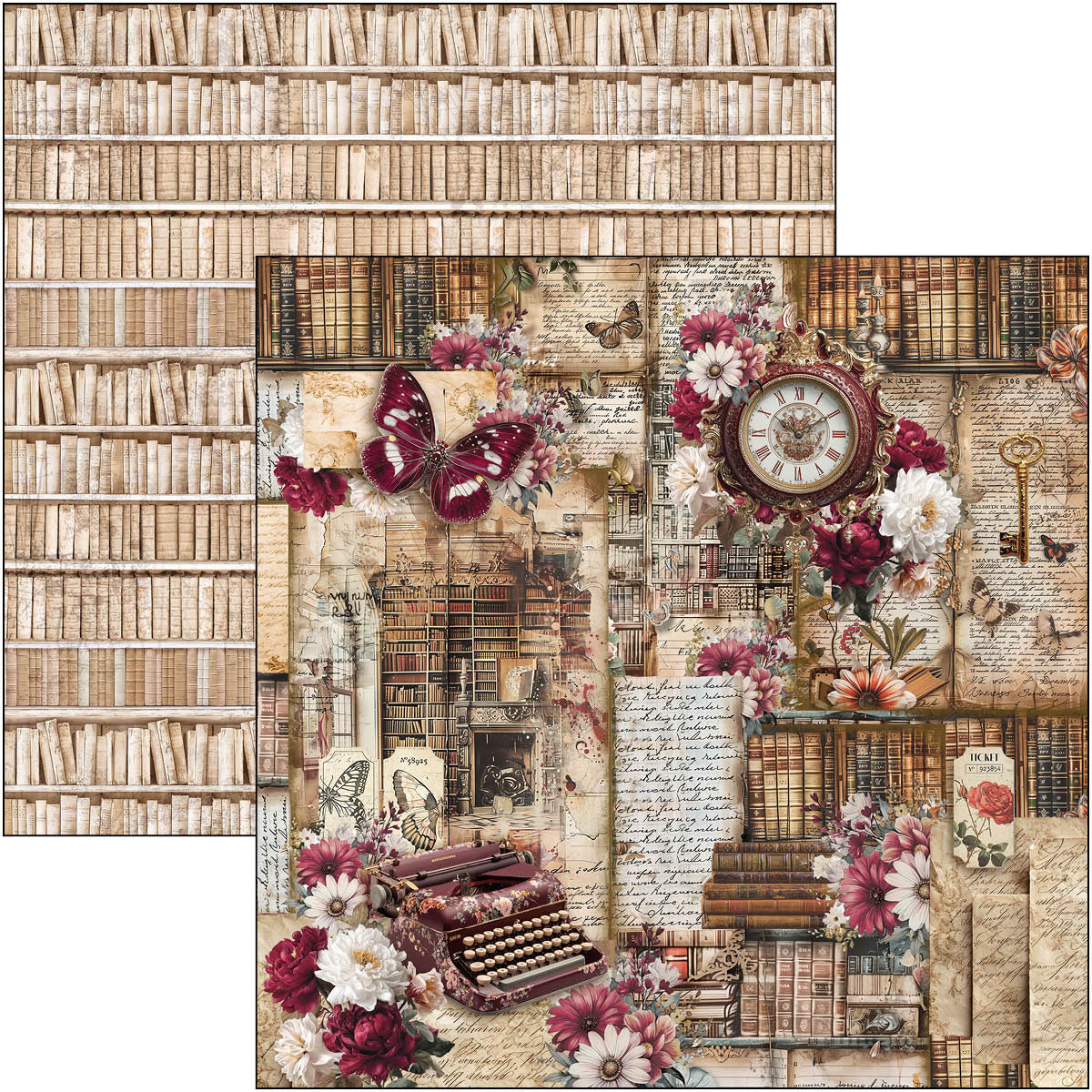 Book Lovers Paper Pad 12"x12" 12/Pkg