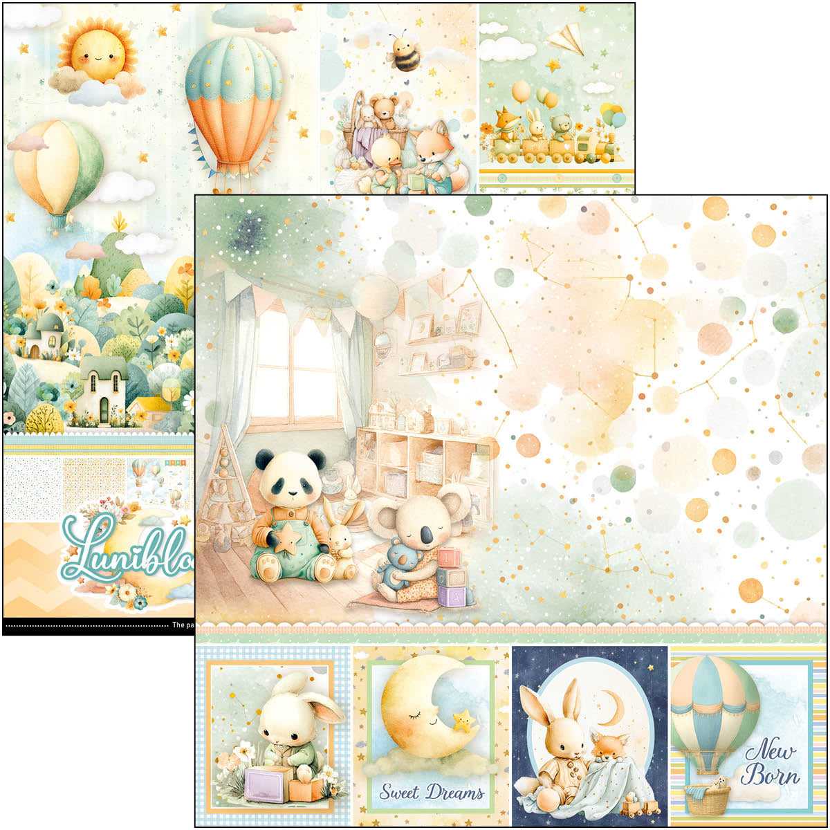 Lunibloom Paper Pad 12"x12" 12/Pkg