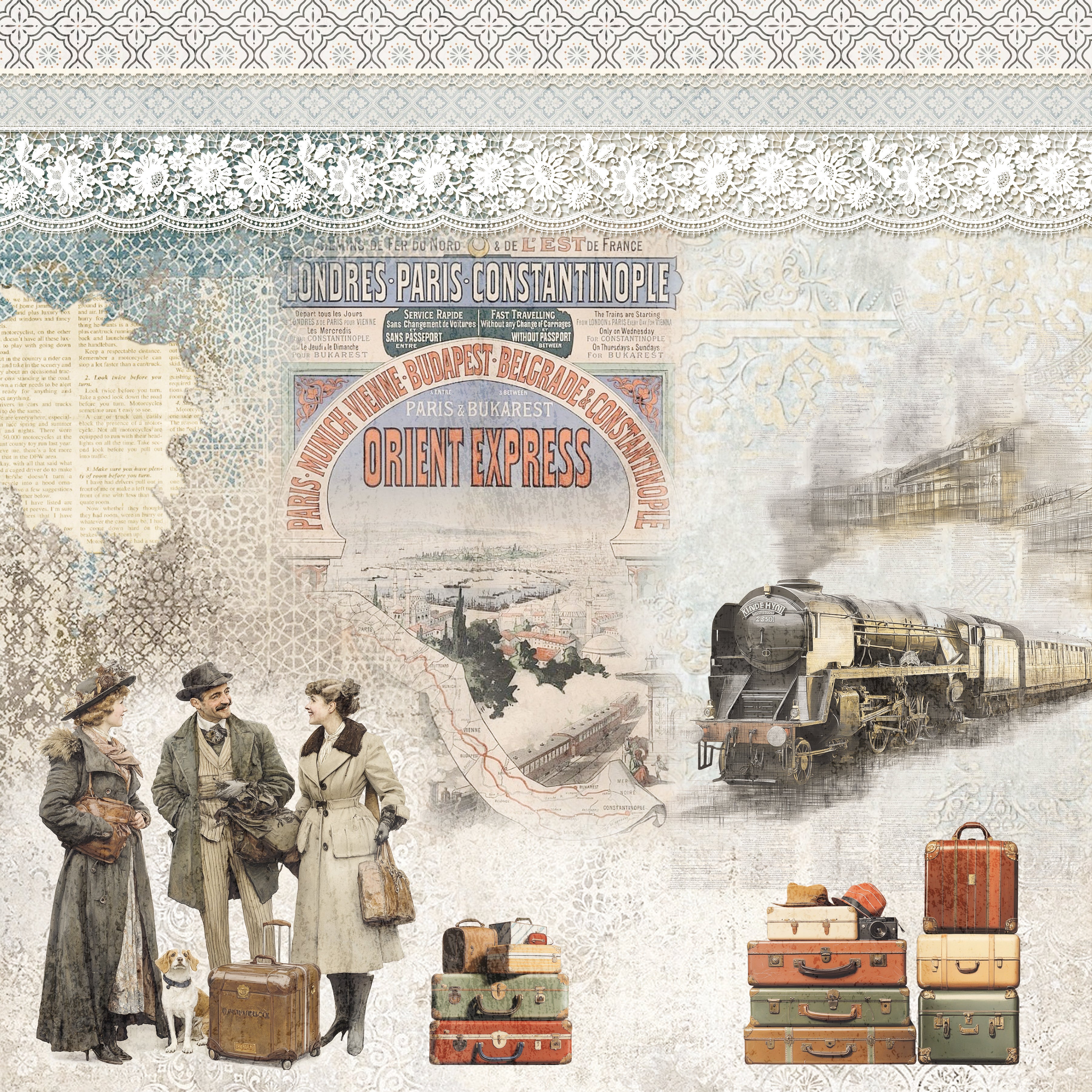 Eastern Journey Paper Pad 12"x12" 12/Pkg