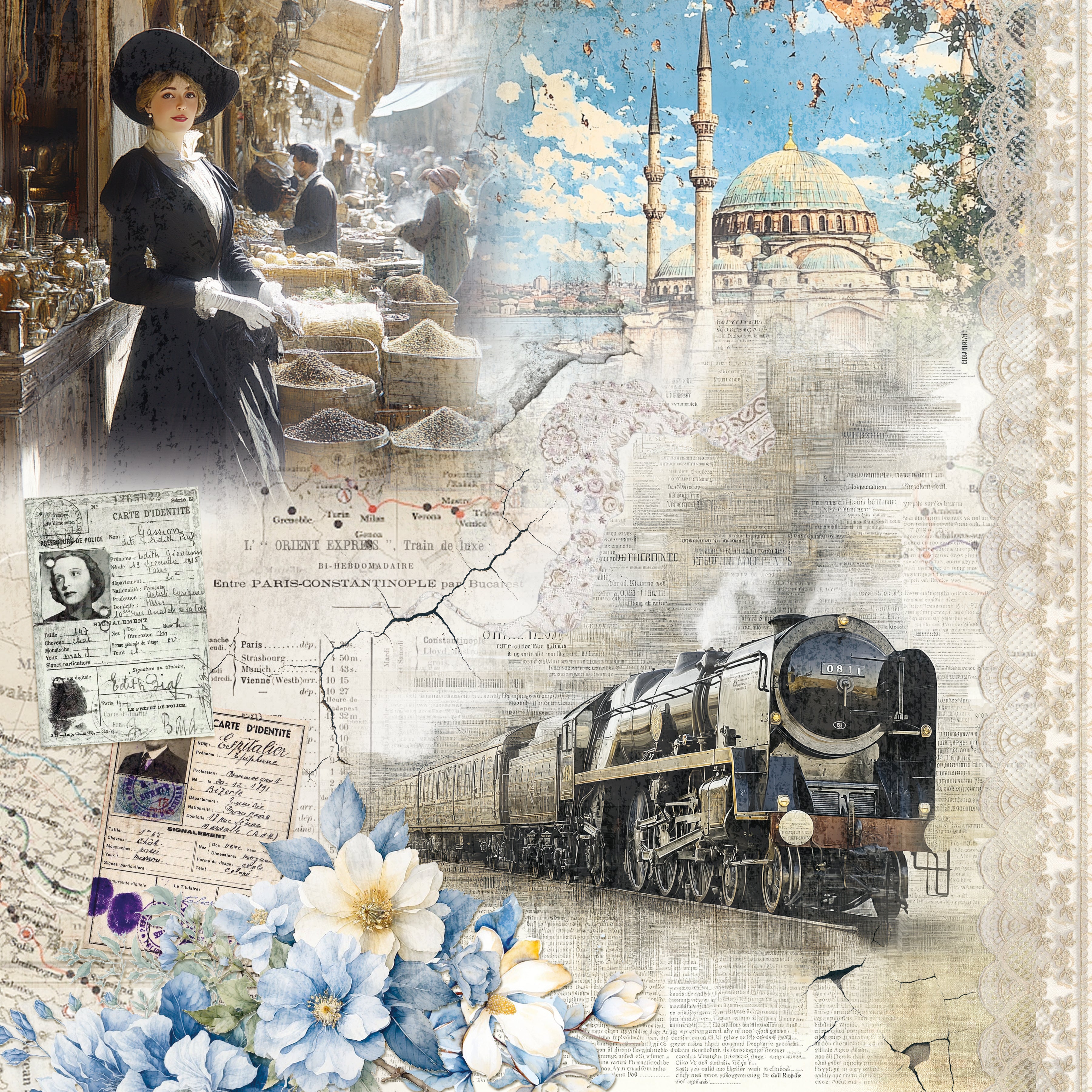Eastern Journey Paper Pad 12"x12" 12/Pkg