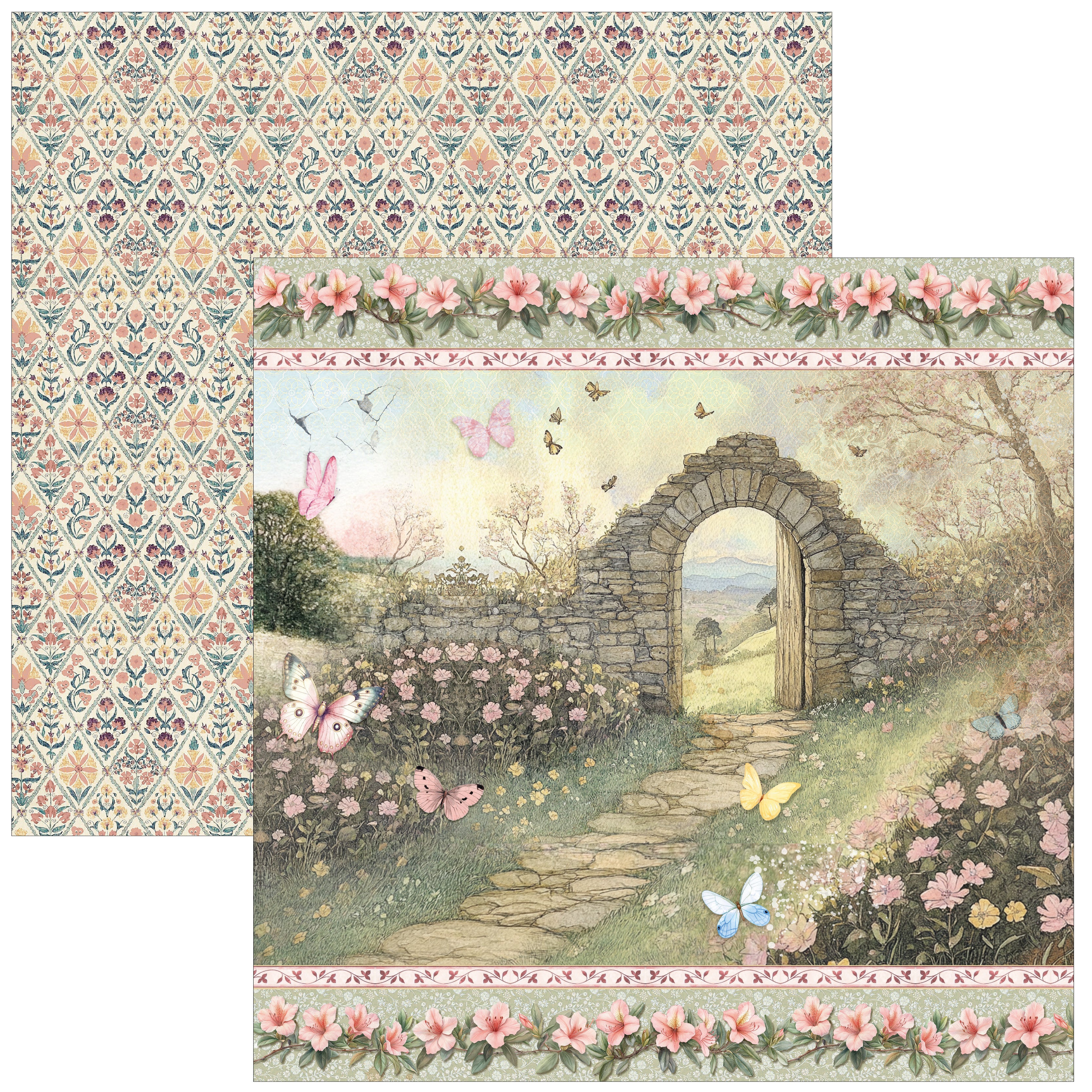 Courtly Love Paper Pad 12"x12" 12/Pkg