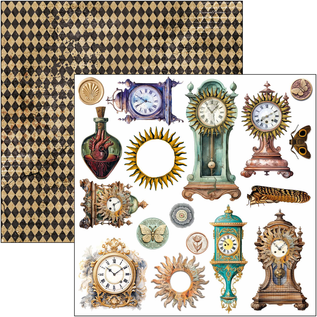 Cabinet Of Curiosities Fussy Cut Pad 6"x6" 24/Pkg