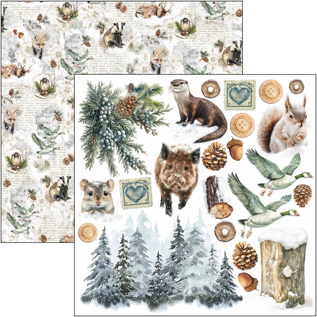 Forest Tales Fussy Cut Pad 6"x6" 24/Pkg