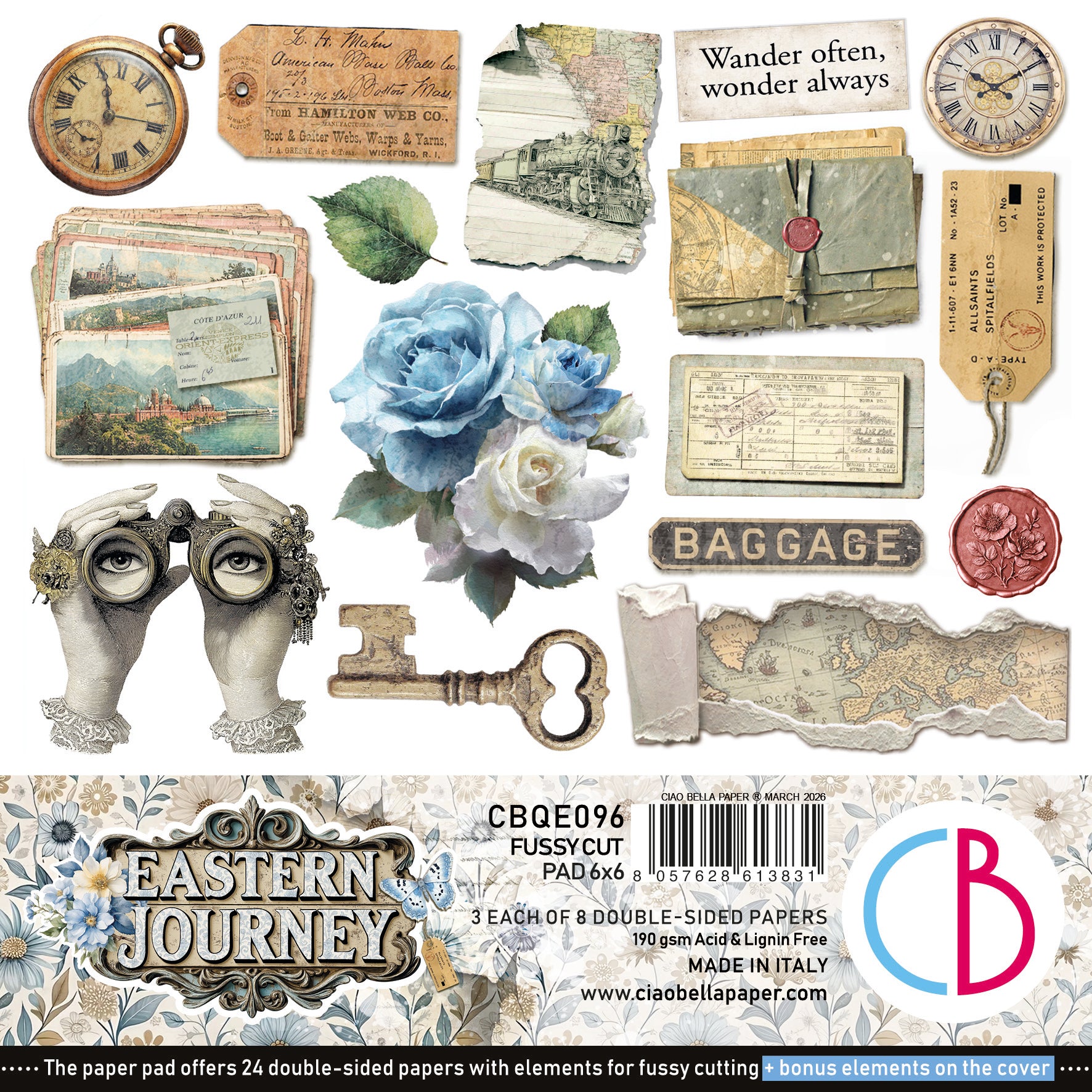 Eastern Journey Fussy Cut Pad 6"x6" 24/Pkg