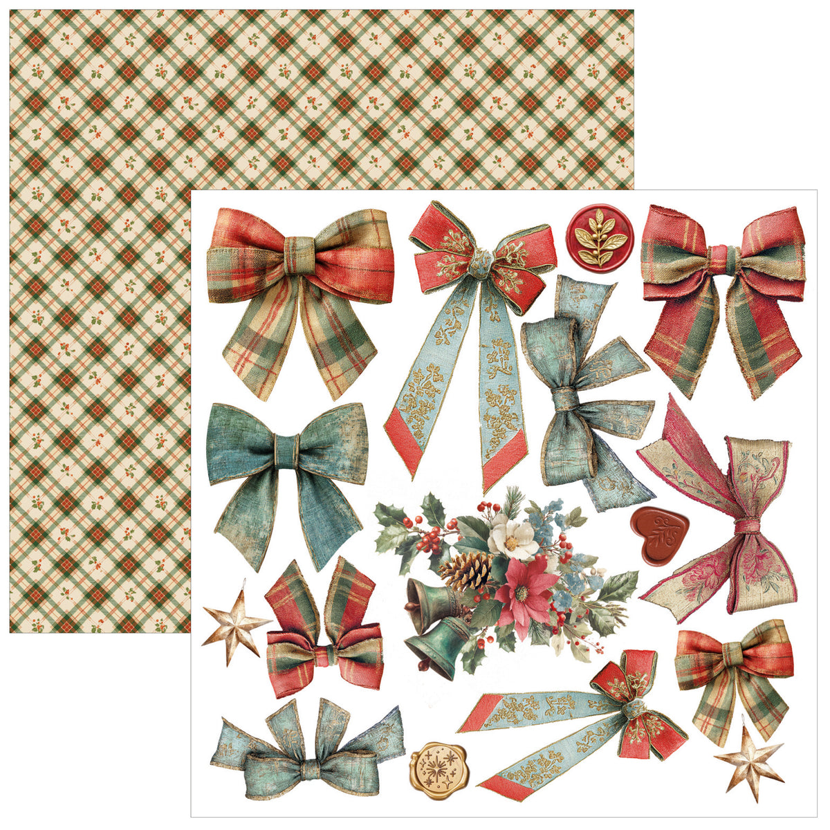 Merry & Bright Fussy Cut Pad 6"x6" 24/Pkg