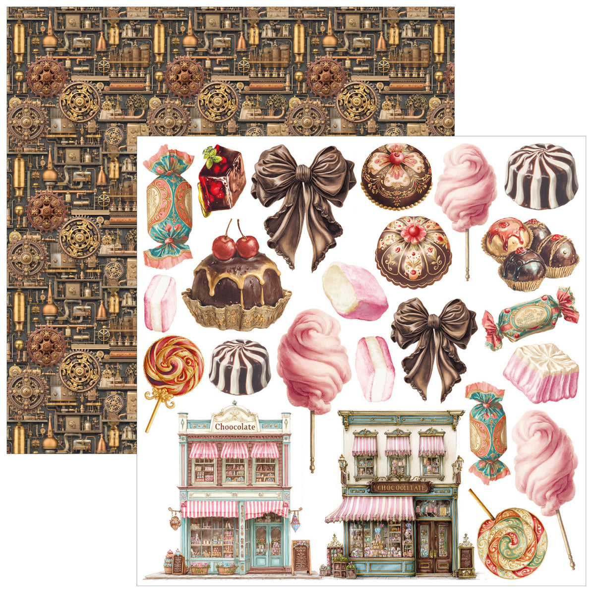 Chocolate Wanderlust Fussy Cut Pad 6"x6" 24/Pkg