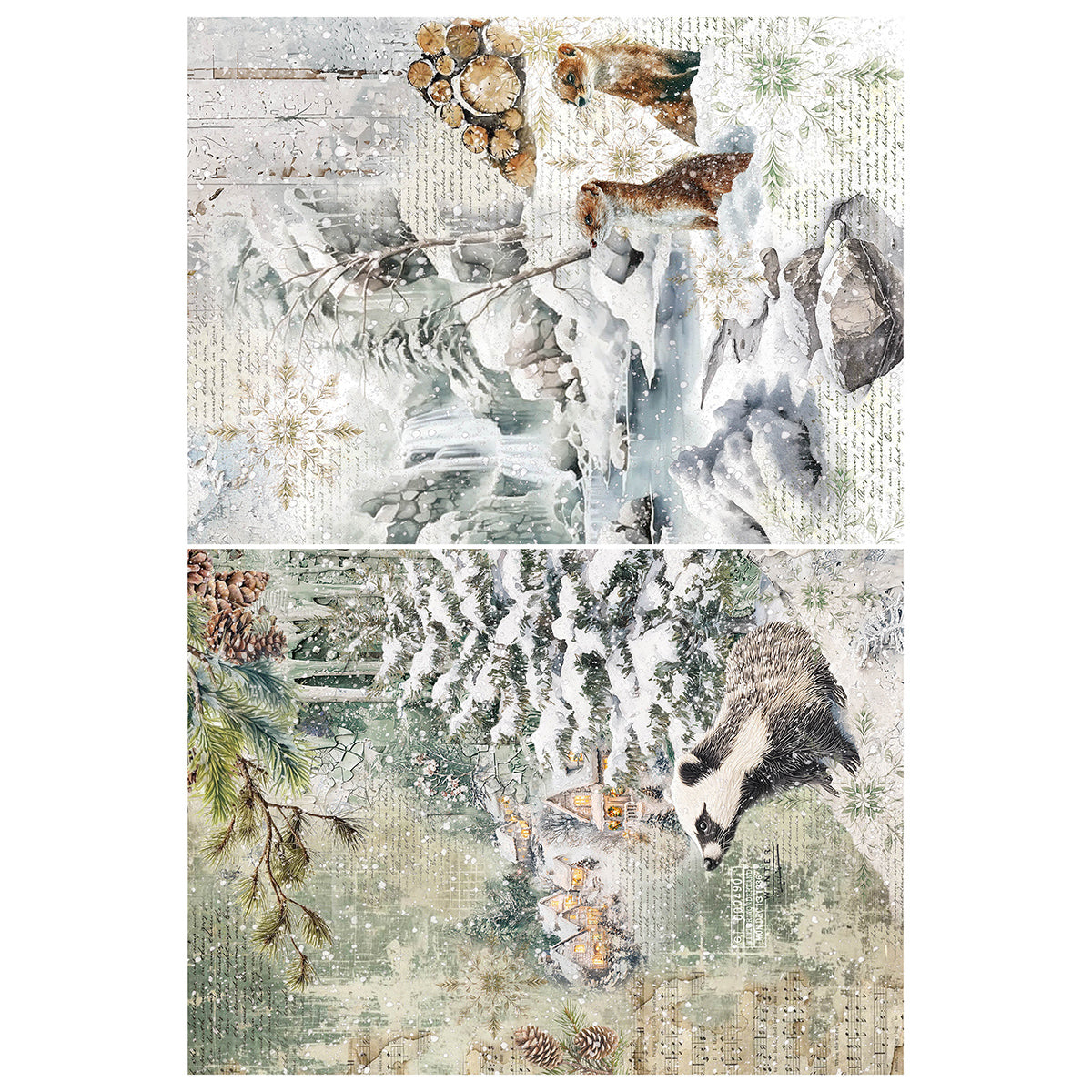 Rice Paper A4 MIXED 4/Pkg Forest Tales